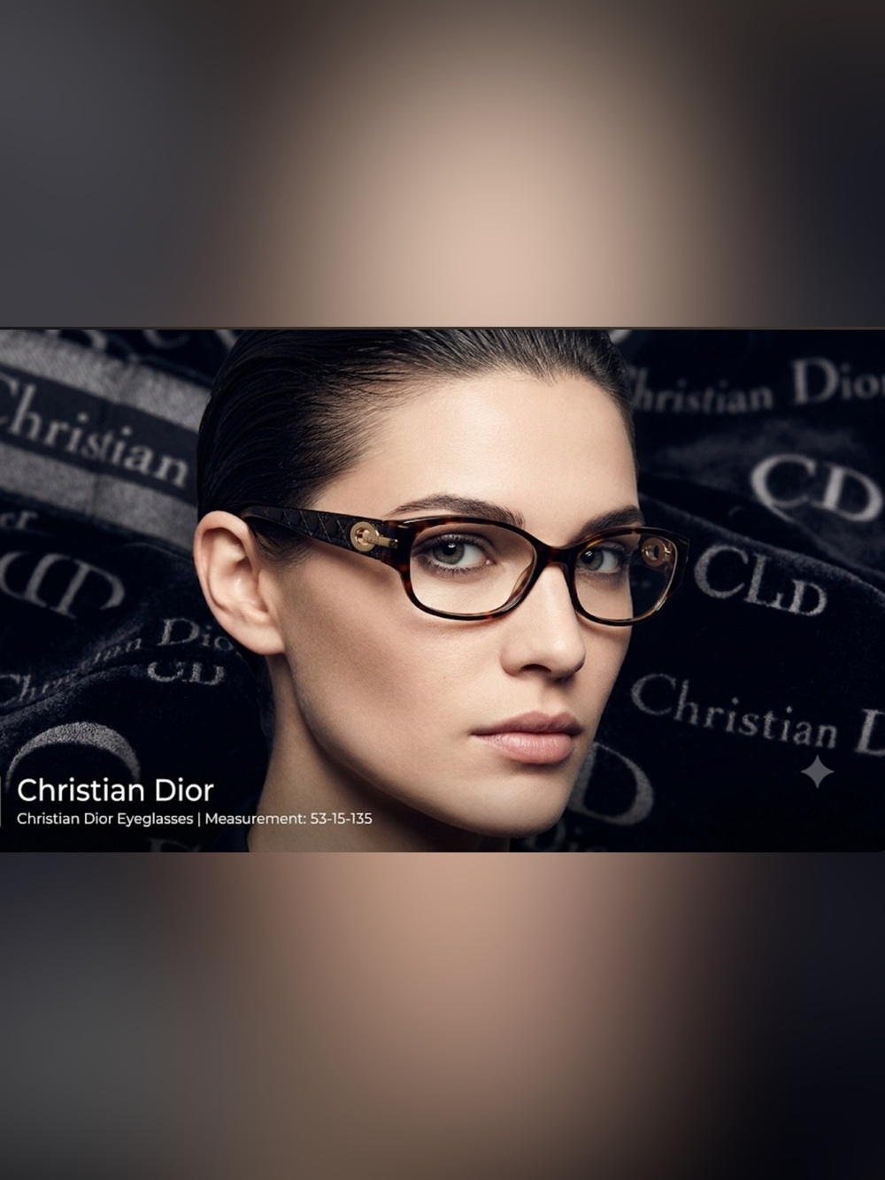 Authentic Christian Dior luxury designer vintage prescription eyeglasses frames